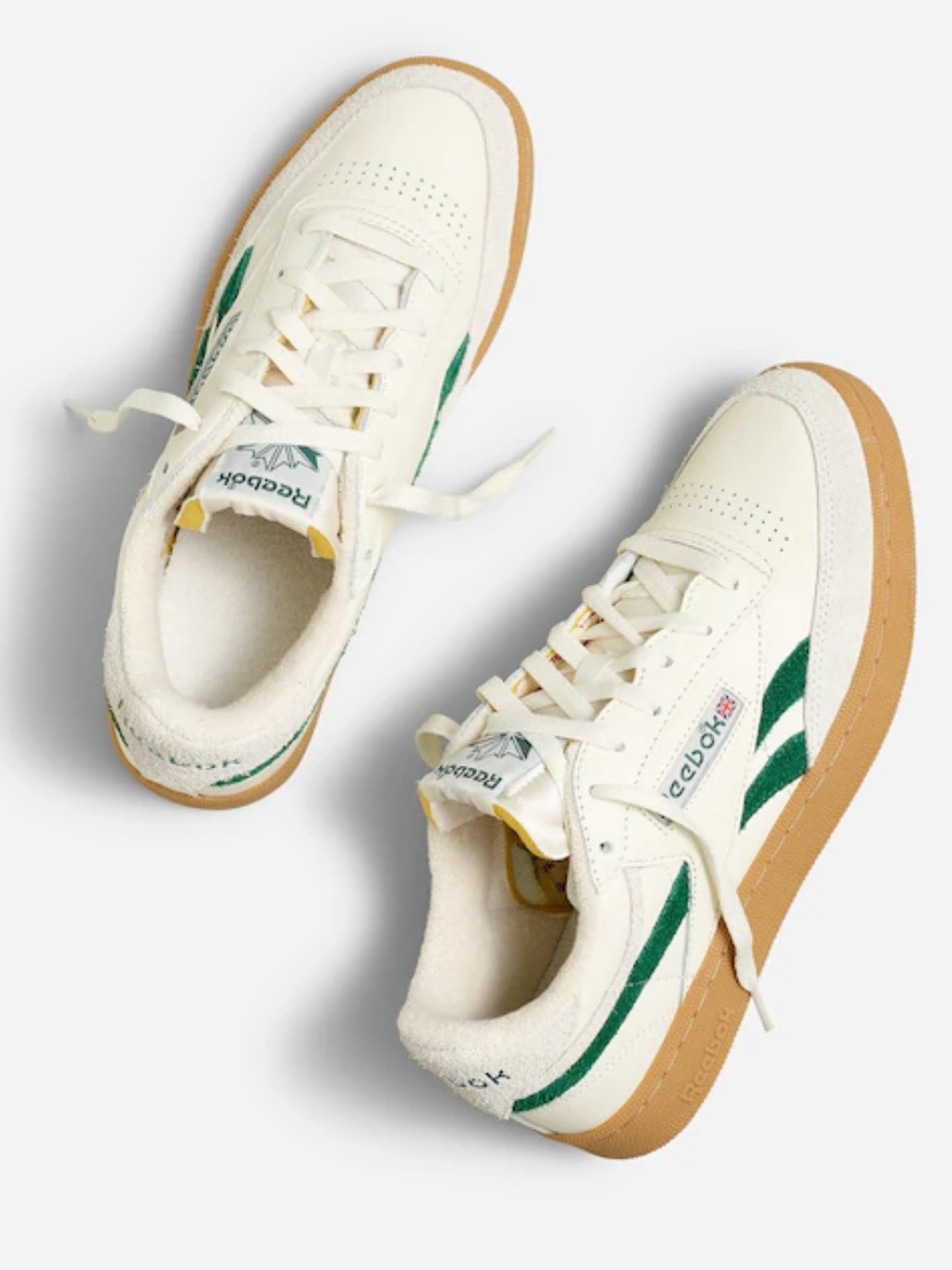 Madewell x Reebok Club C Revenge Sneakers Unisex Chalk Dark Green M8 W9.5